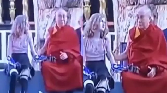 Difunden nuevos polémicos videos de Dalai Lamas acariciando a una niña