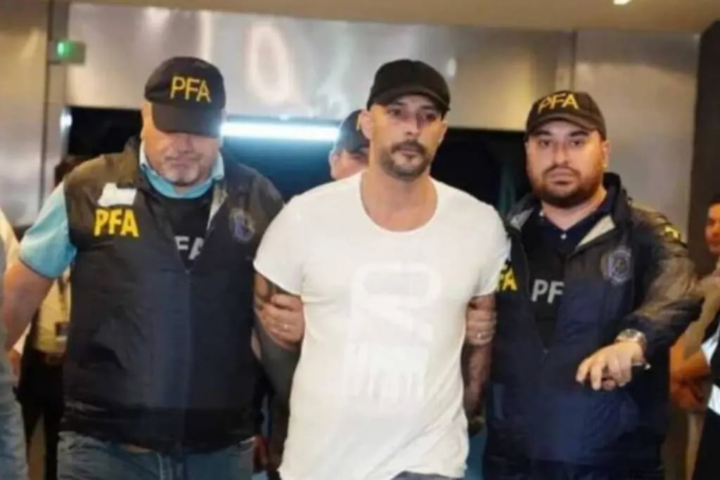 Fariña, tras ser detenido en una financiera de Belgrano (Captura de video).