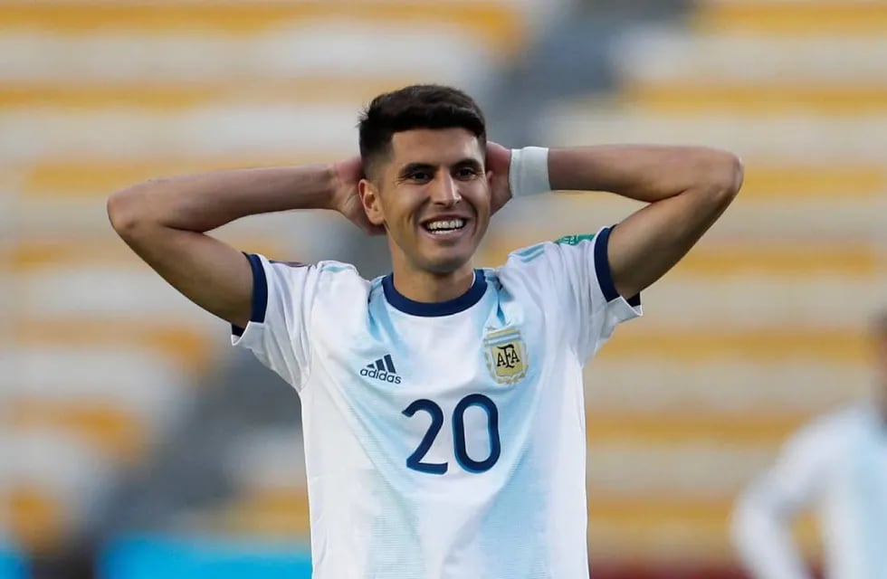 Exequiel Palacios, recuperado, podría estar en el juego frente a Bolivia del próximo lunes. (AP)