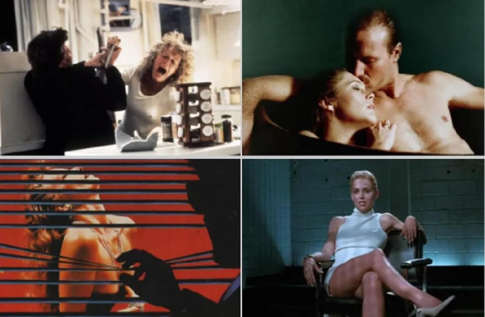 "Atracción fatal" (1987), "Cuerpos ardientes" (1981), "Doble de cuerpo" (1984) y "Bajos instintos" (1992)