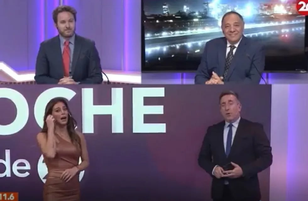 Momento incómodo en Canal 26: el sonidista insultó al aire a todos (Captura TV)