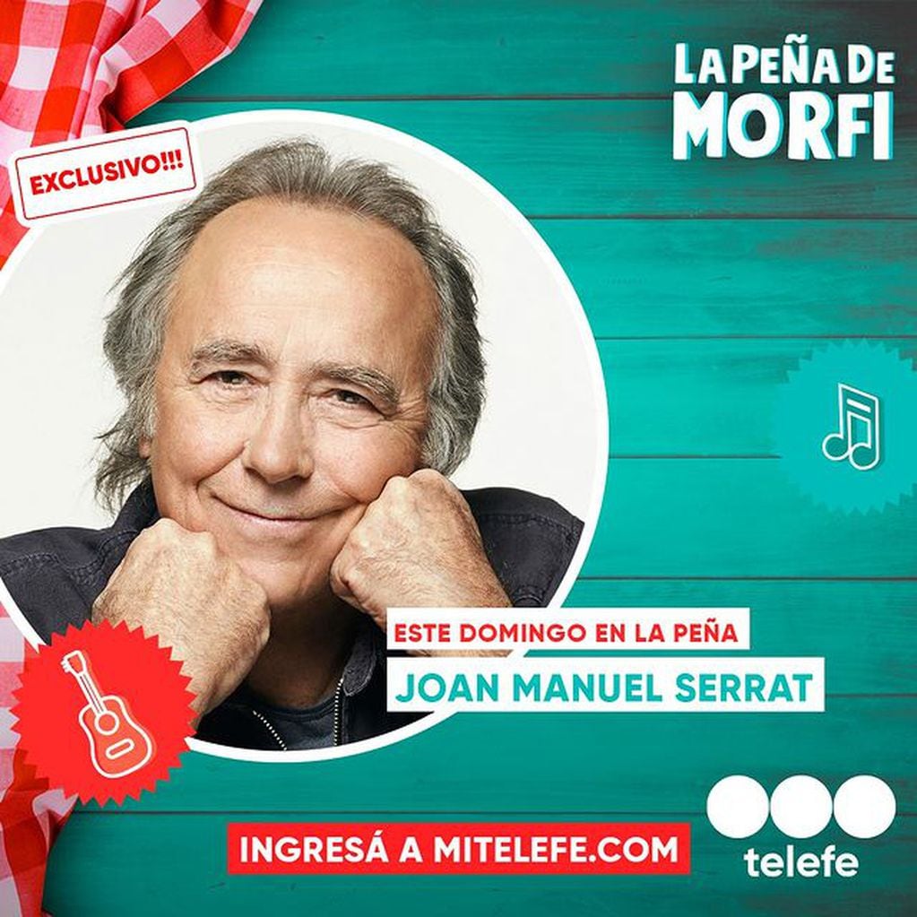 Joan Manuel Serrat habló en "La Peña de Morfi" sobre su retiro de los escenarios