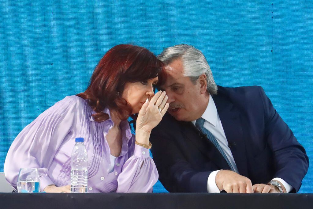 La vicepresidenta Cristina Fernández y el jefe de Estado, Alberto Fernández.