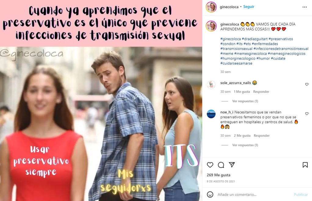 Graciela Díaz Guitart, la “ginecoloca” que rompe los tabúes de la sexualidad femenina en Instagram. Foto: Instagram @ginecoloca