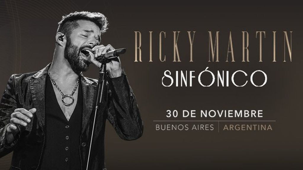 Ricky Martin confirmó que dará un show en la Argentina.