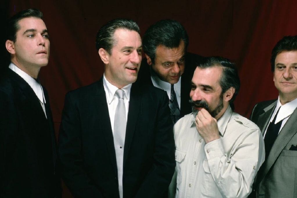 Ray Liotta, Robert De Niro, Paul Sorvino, Martin Scorsese y Joe Pesci: equipo imbatible.