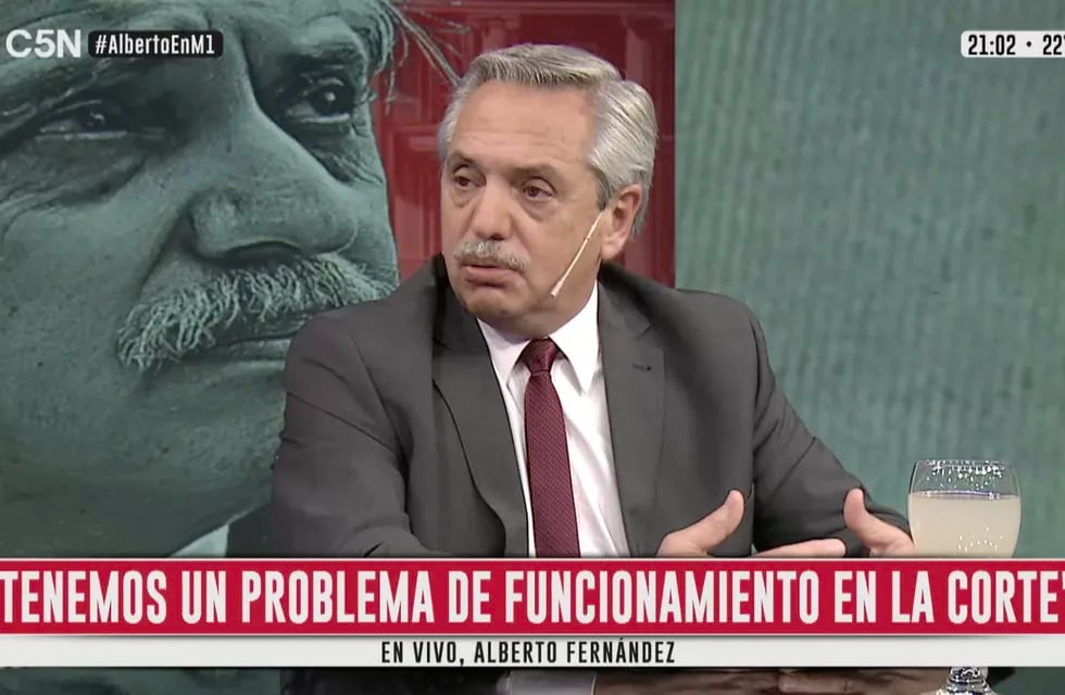 Alberto Fernández criticó a la Corte durante su entrevista en el canal C5N.