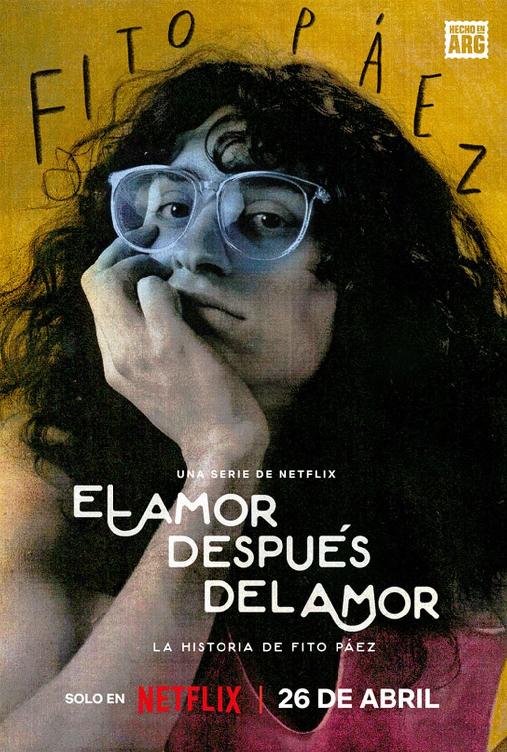 El póster de "El amor después del amor", la serie biográfica de Fito Páez que se verá por Netflix.