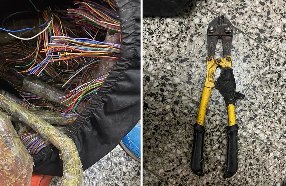 Un hombre fue capturado in fraganti mientras robaba cables en San Martín