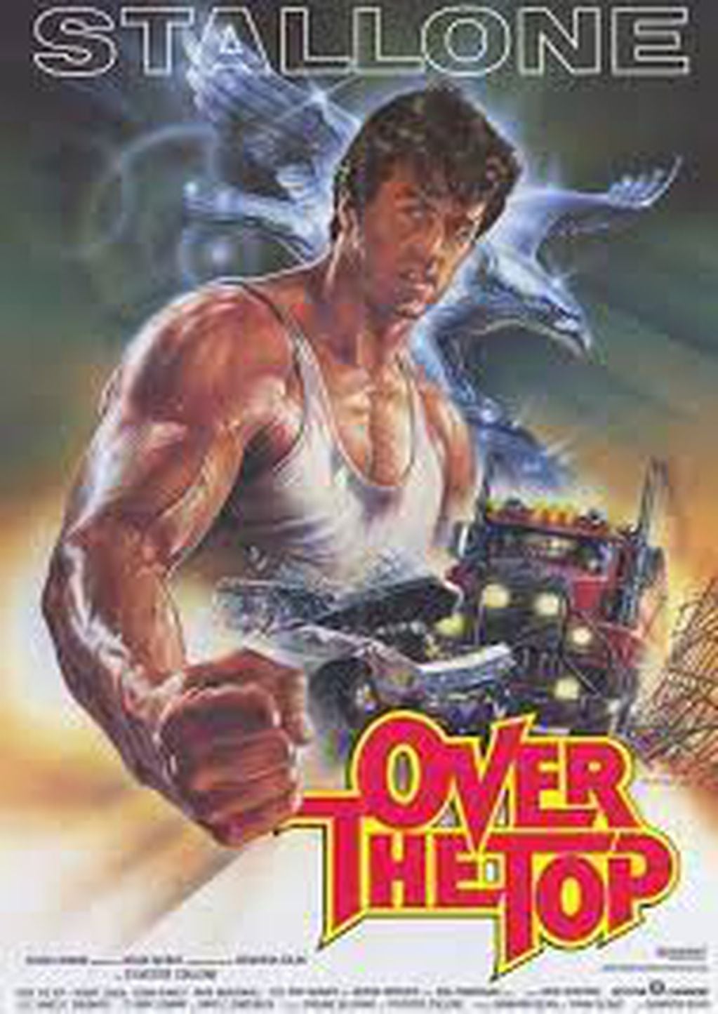 "Over the top", o "Halcón", la película de Stallone que popularizó las competencias de pulseadas. Foto: internet.