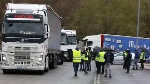 Paro de camioneros en España
