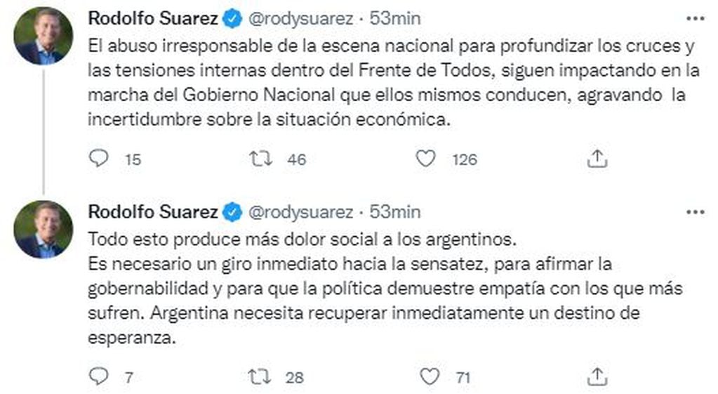Suárez sobre la salida de Guzmán