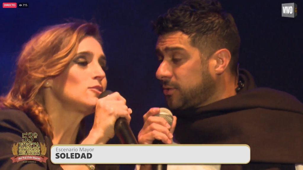 Soledad Pastorutti invitó a cantar a Lucas Oviedo, el recordado cantante y bombero de "La Voz Argentina" (Captura gentileza)