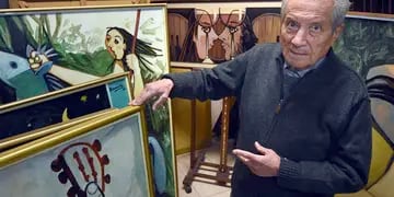 Con 96 años recién cumplidos, el artista recibe a Los Andes en su taller. Una retrospectiva de una vida que hizo de la pintura un sacramento