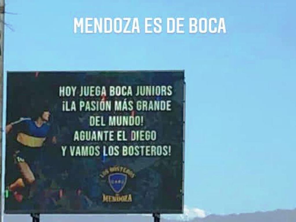 Los bosteros de Mendoza y su publicación con el Diego y su amor por Boca. / Gentileza.