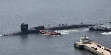 Submarino nuclear estadounidense en Corea del Sur