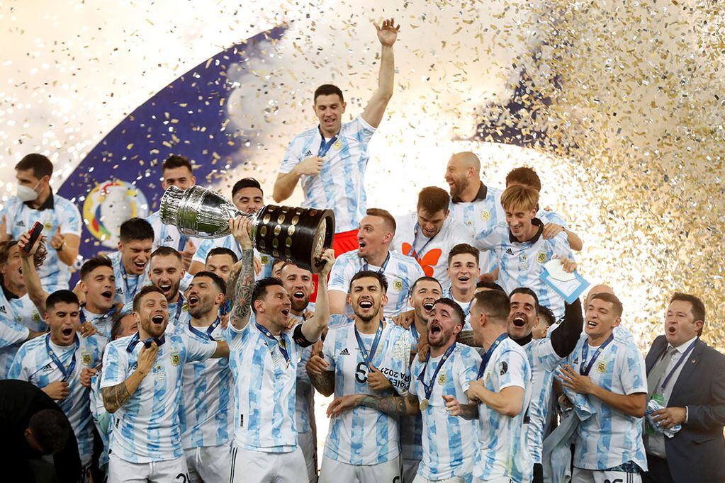 Festejo tras 28 años de la selección argentina.