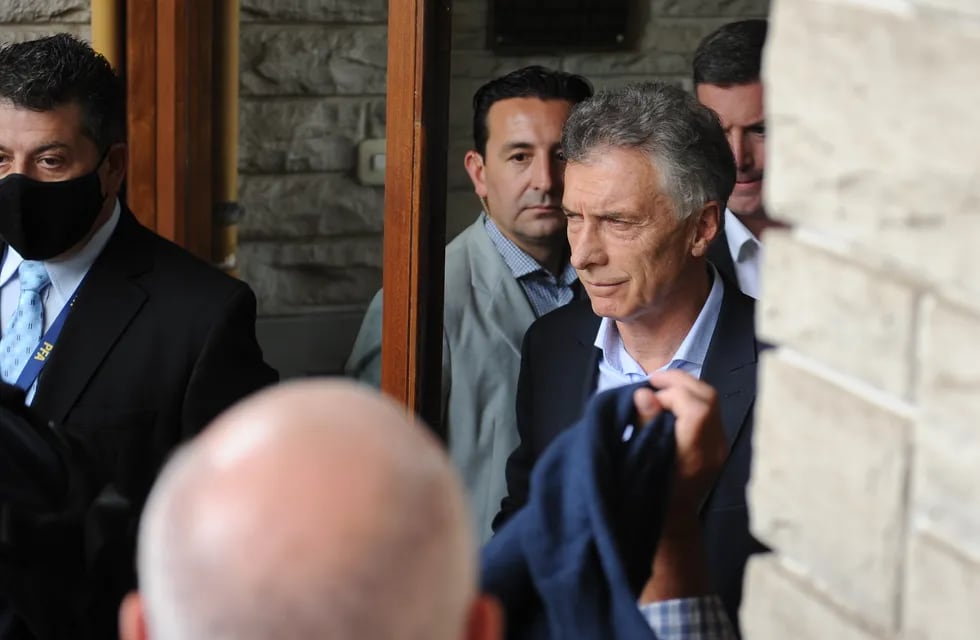El ex presidente Mauricio Macri en el Juzgado Federal de Dolores. Foto: Clarín.
CLARIN