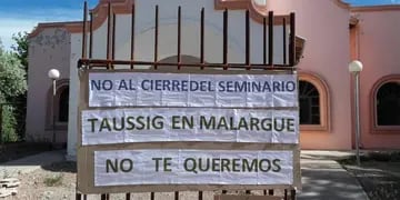 Protesta contra el obispo Taussig en Malargüe por cierre del seminario
