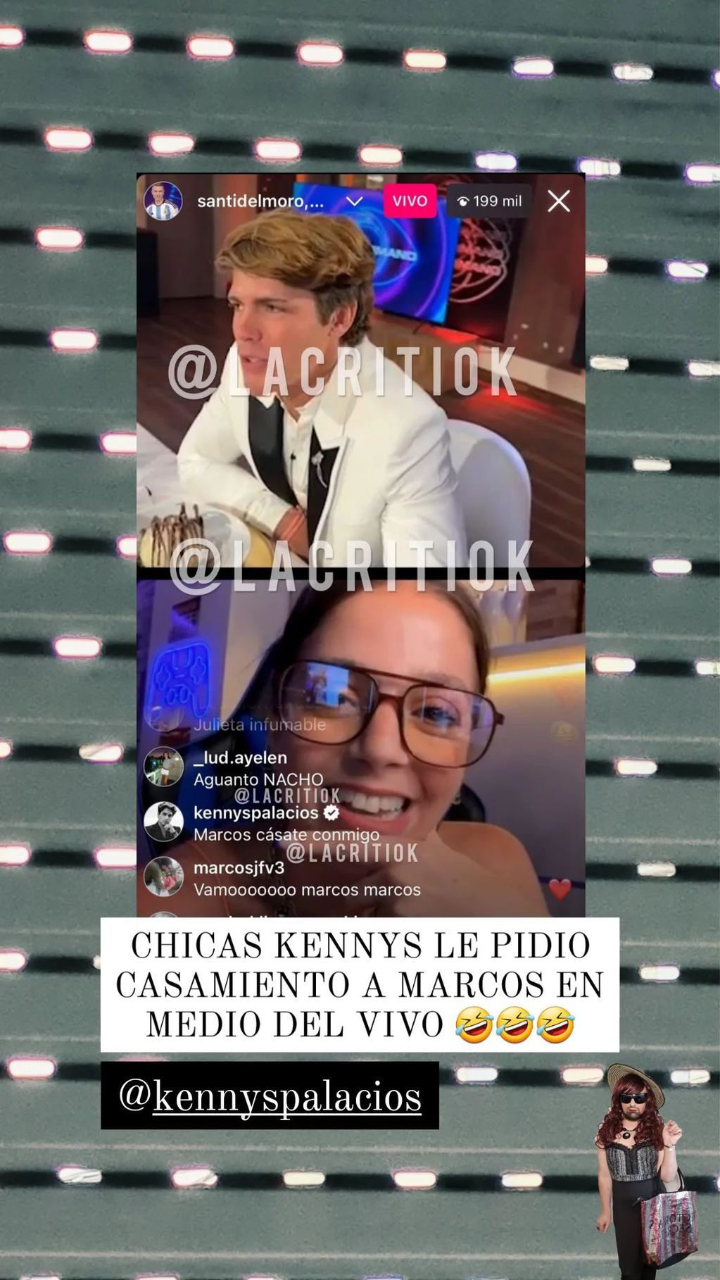 Kennys Palacios se le declaró a Marcos
