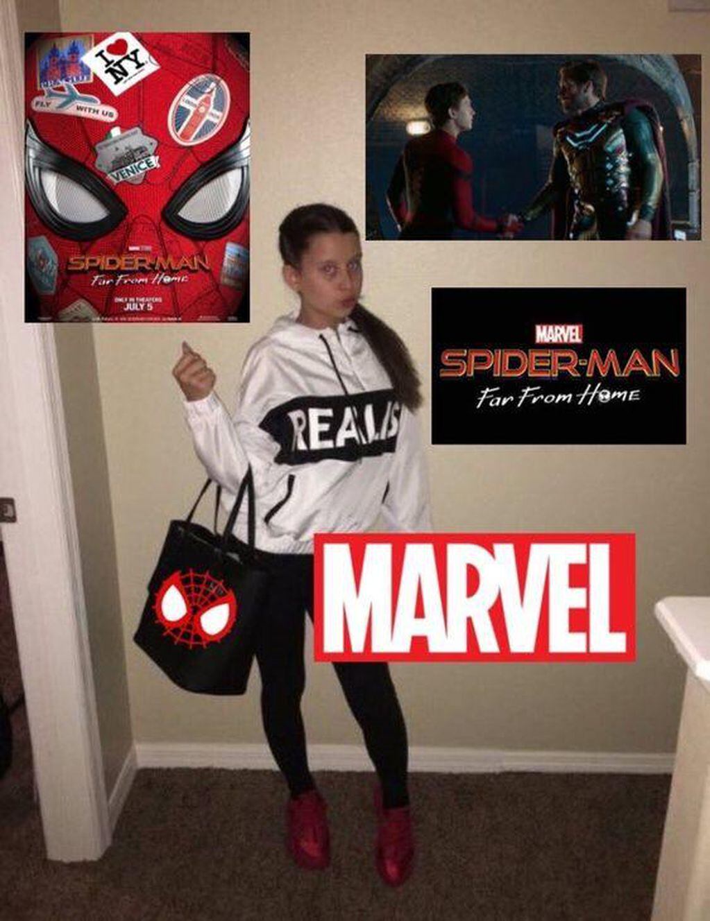 Ejemplo de otro formato del "meme de la fangirl". Aquí, un fanático creó la imágen para representar su amor por la segunda entrega de las películas de Spider-Man del MCU. Foto: Redes.