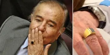 El anillo sustraído al expresidente Carlos Menem