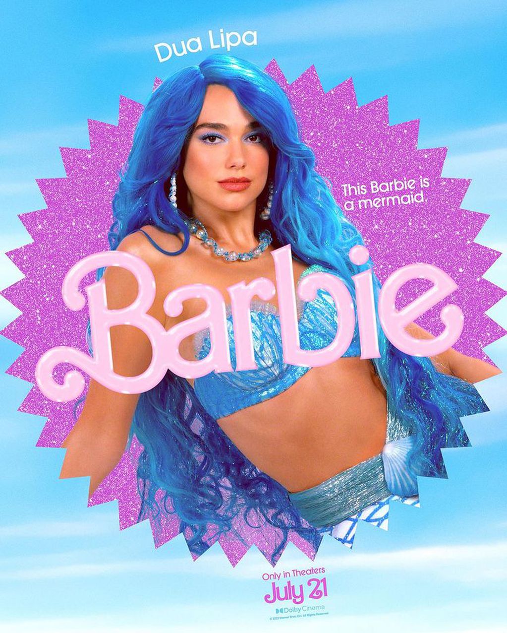 Dua Lipa será las dos versiones de la Barbie sirena.