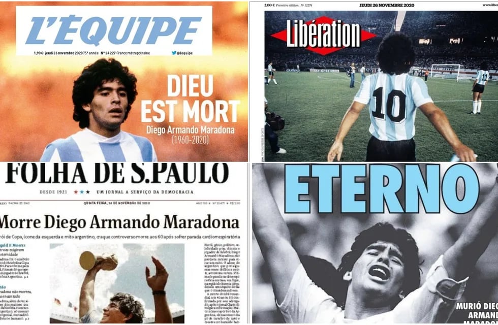 Diarios de todo el mundo rindieron homenaje al astro del fútbol en sus portadas