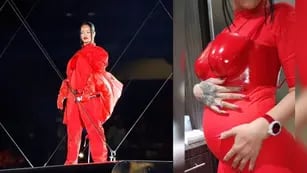 Rihanna lució su segundo embarazo en el Super Bowl 2023