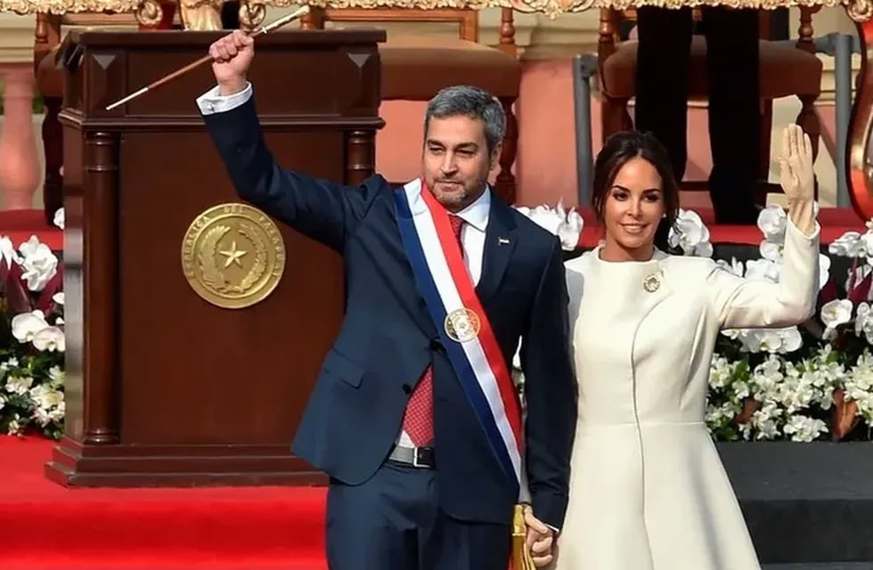 El presidente de Paraguay, Mario Abdo Benítez y su esposa, Silvina Abdo. Foto: Gentileza