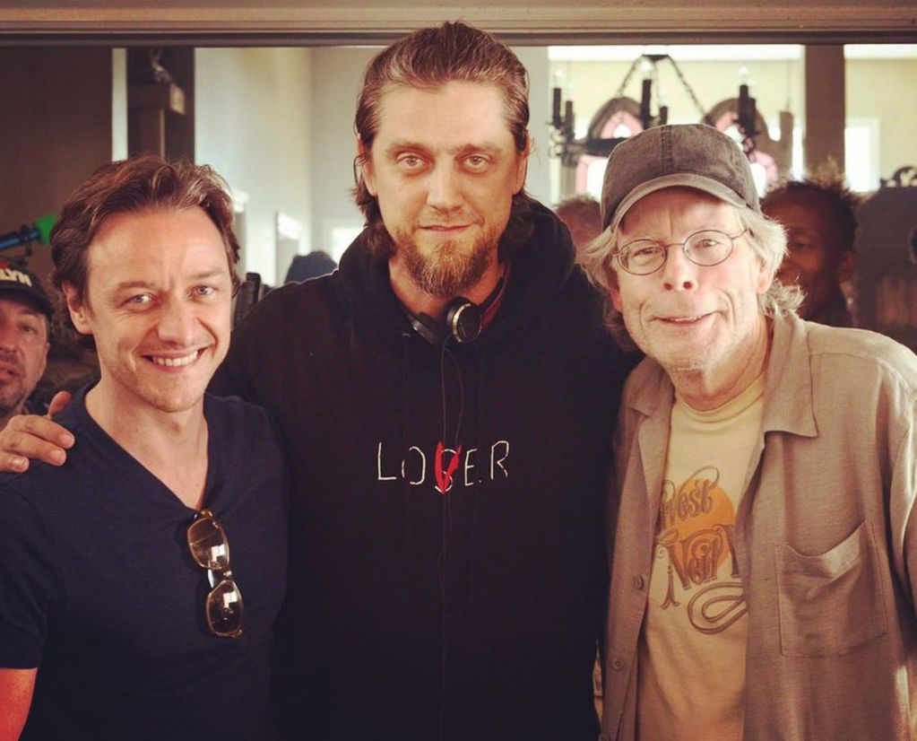 El director argentino junto a Stephen King y James McAvoy