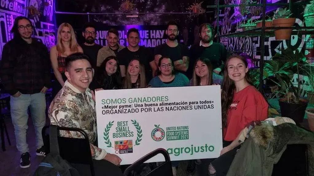 El equipo de Agrojusto con una premiación anterior que les otorgó Naciones Unidas