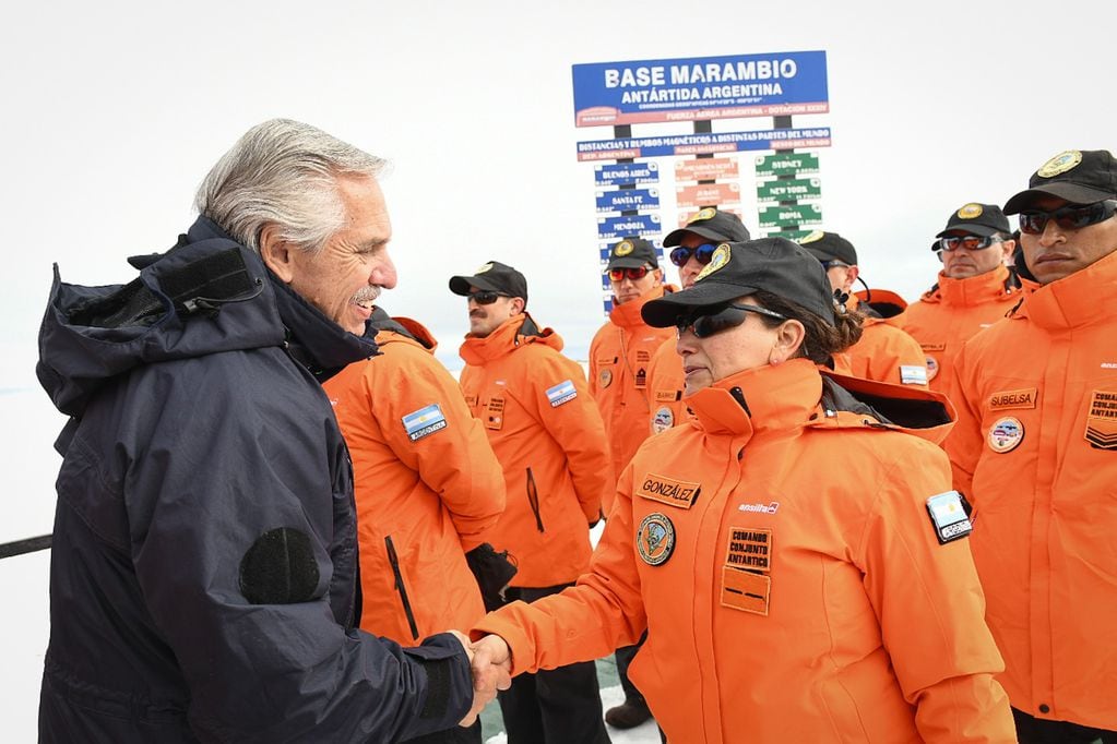 Alberto Fernández en la Antártida. / Foto: Federico López Claro