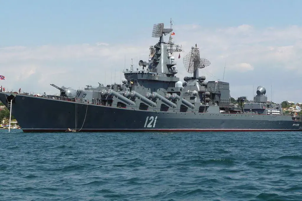 Moskva, el buque insignia de la Marina rusa, fue seriamente dañado y luego se hundió. / Foto: Gentileza
