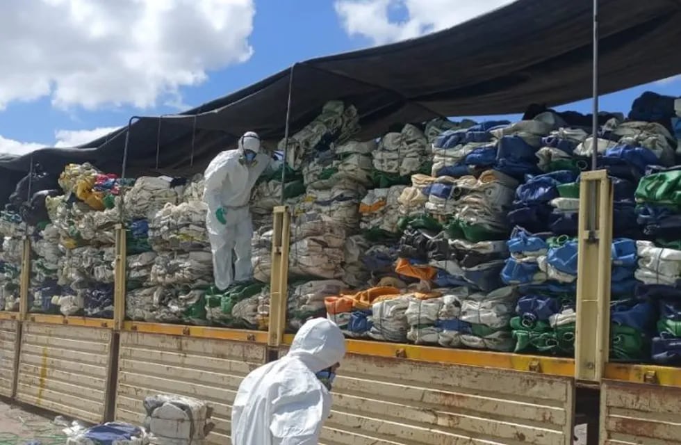 Enviaron más de 18 toneladas de envases vacíos de agroquímicos para reciclarlos.
