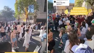 Feministas cantaban contra Milei en San Luis y terminaron siendo echadas por los libertarios