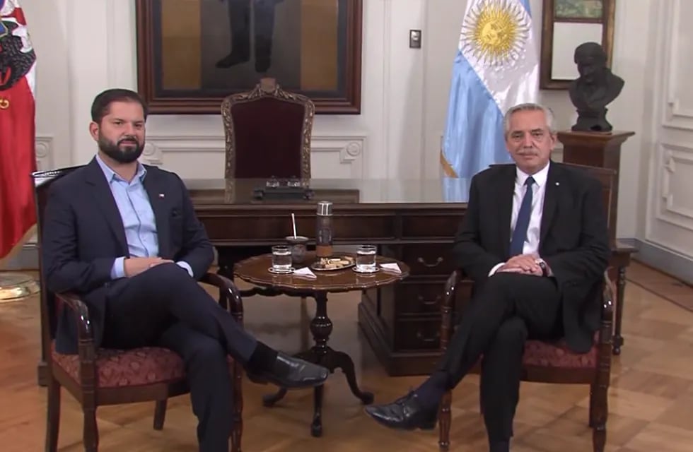 Alberto Fernández se reunió con Gabriel Boric - Captura de video / Twitter Alberto Fernández