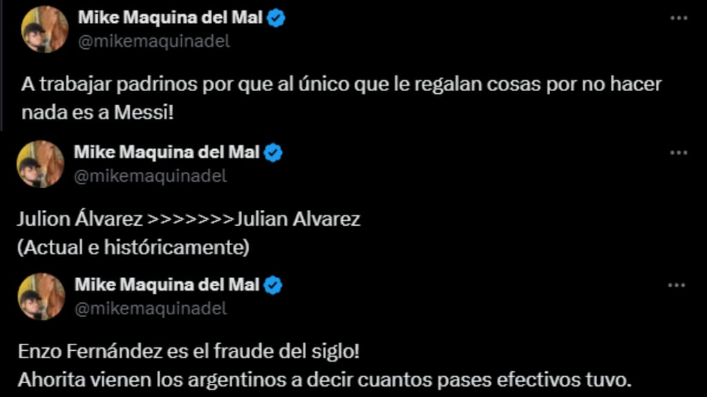 Un influencer mexicano insultó al Dibu Martínez por Twitter.