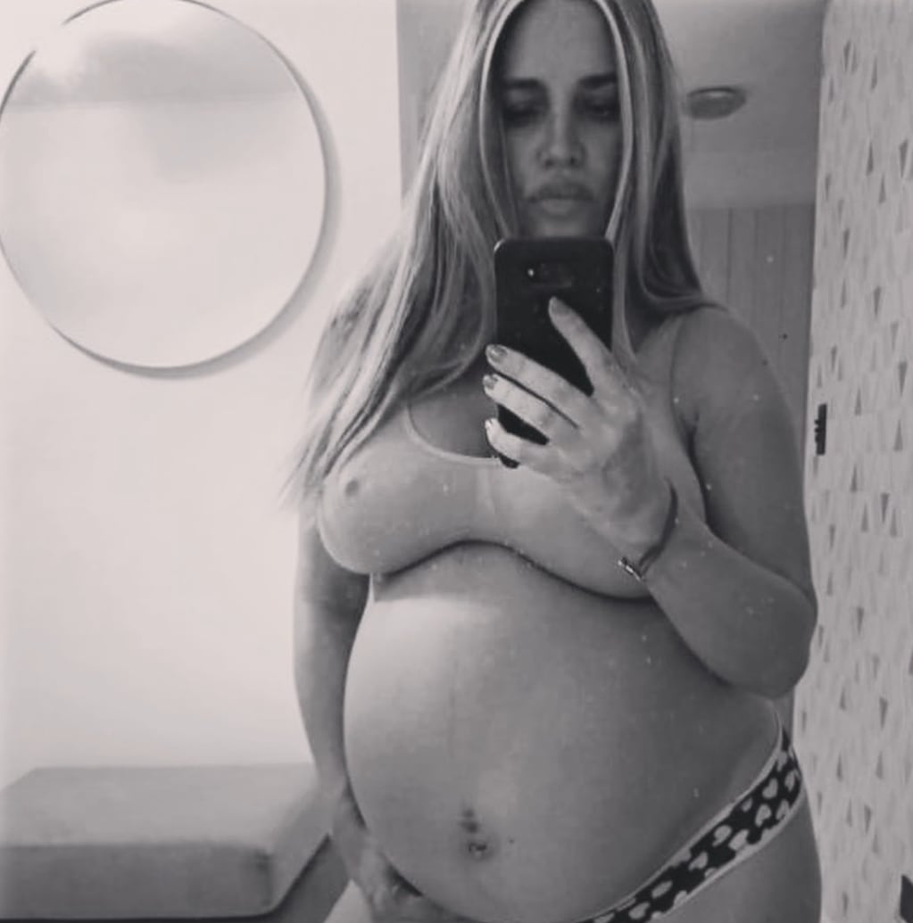 Una de sus últimas fotos embarazada.