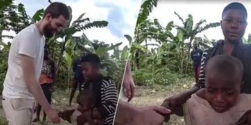 Video: una niña africana rompió en llanto al ver a un hombre blanco por primera vez