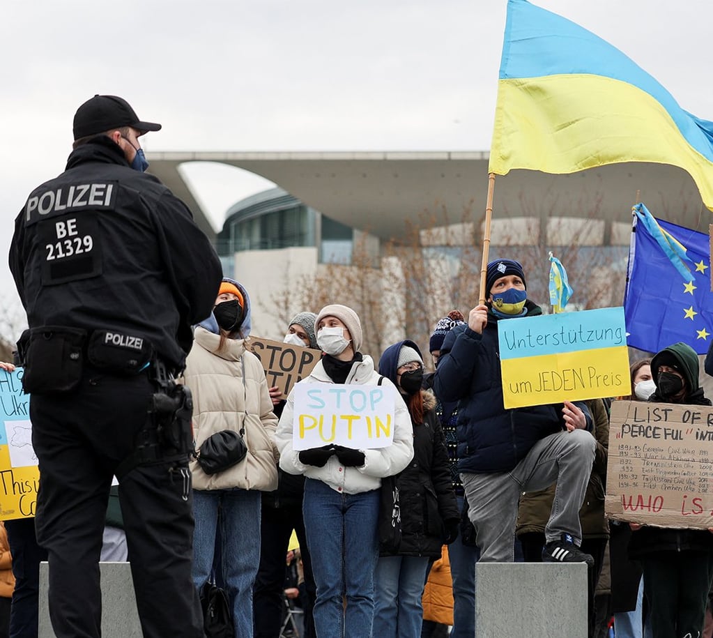 Manifestaciones en Alemania, por la paz en Ucrania.