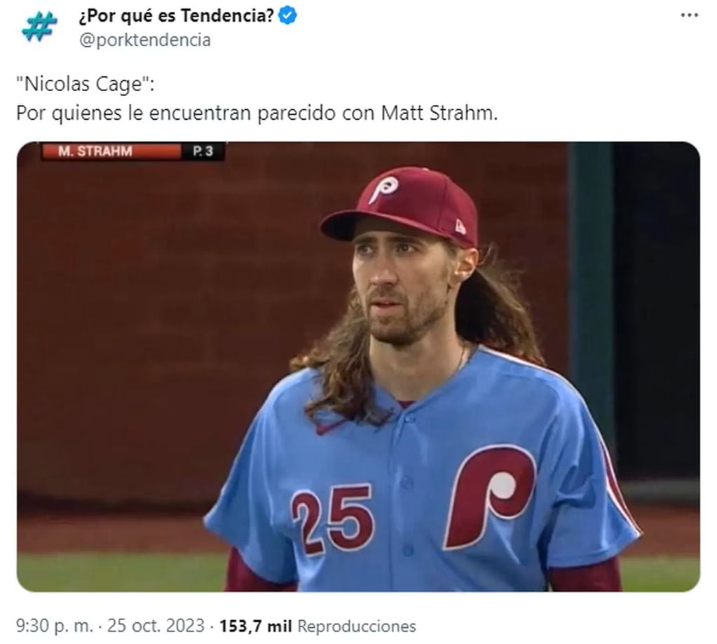 Es Igual: un jugador de beisbol se hizo viral por su parecido a Nicolas Cage
