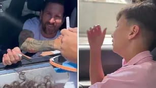 Video: la reacción de un niño tras esperar 5 horas a Messi para que le firme una camiseta