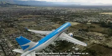 Un simulador de gra realismo muestra cómo operar un vuelo de Aeroparque a Mendoza