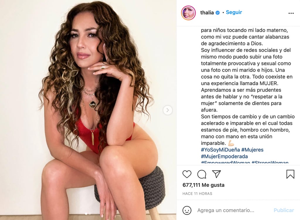 Thalía nunca ha callado ninguna de sus opiniones.