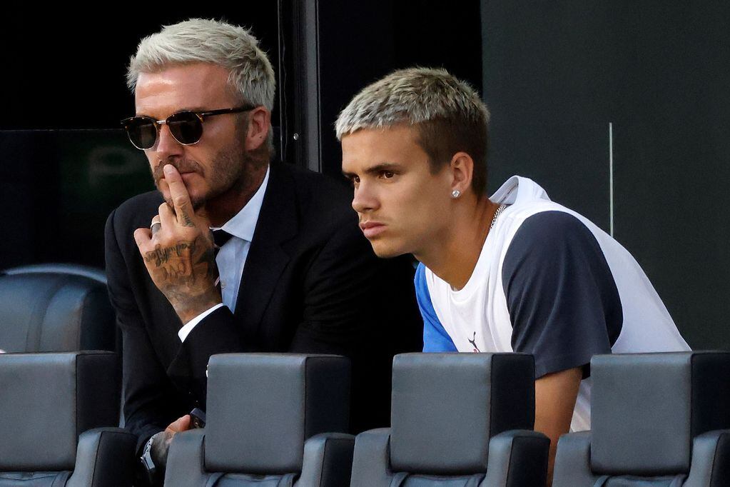 Beckham junto a su hijo Romeo. /AP