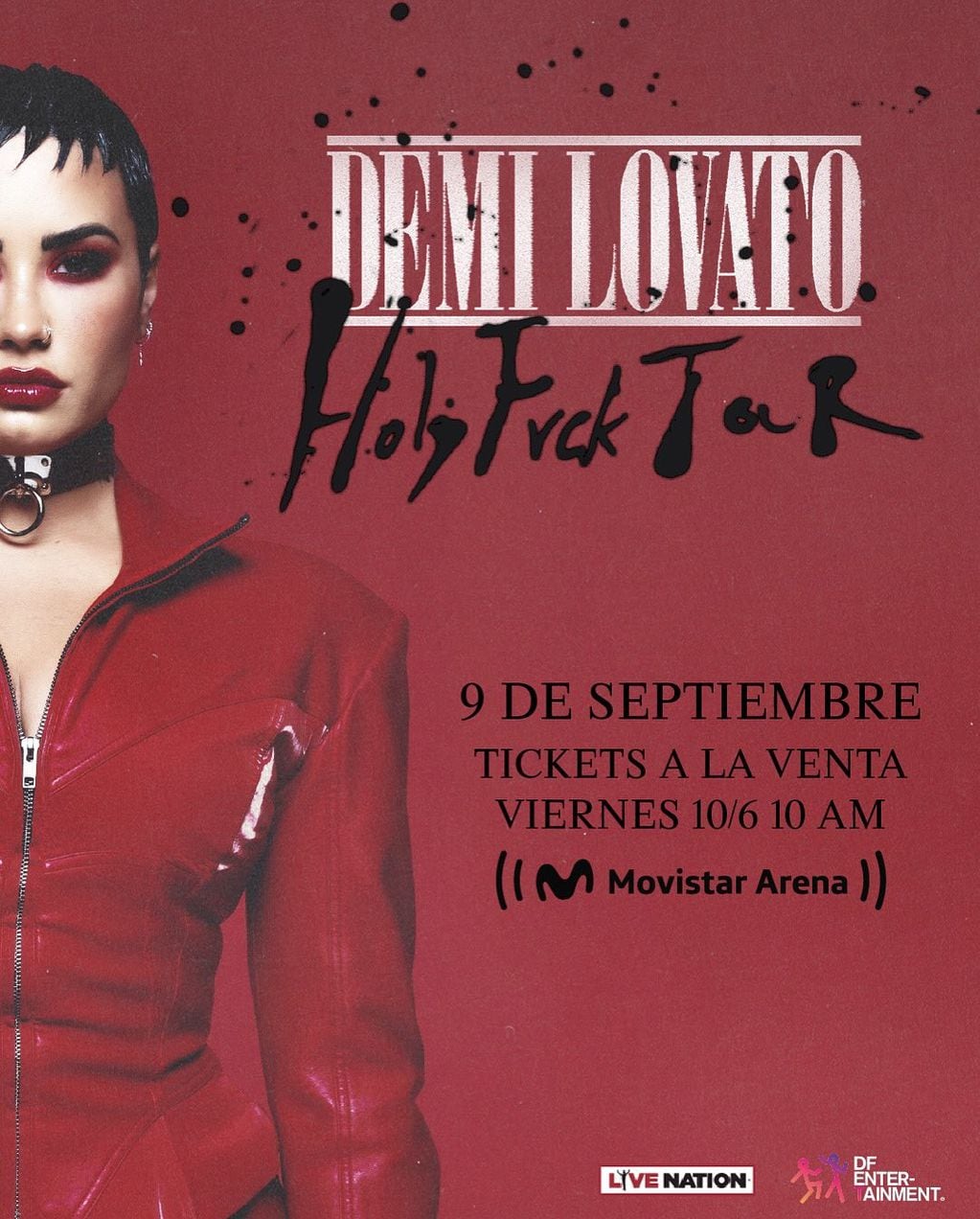 Demi Lovato en Argentina: 9 de septiembre en el Movistar Arena (DF Entertainment)