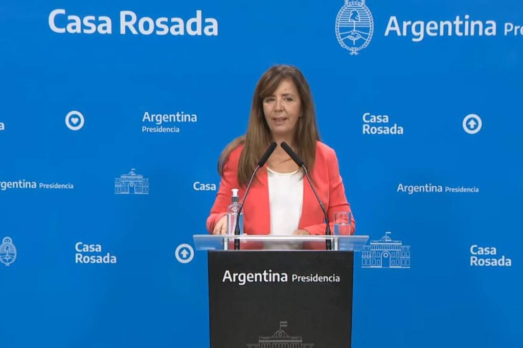 La portavoz presidencial Gabriela Cerruti ofreció una conferencia de prensa este jueves (Archivo)