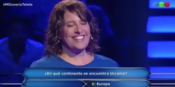 Gabriela participó en el programa de Telefe, pero no supo contestar correctamente en qué continente está Ucrania. Mirá el video.
