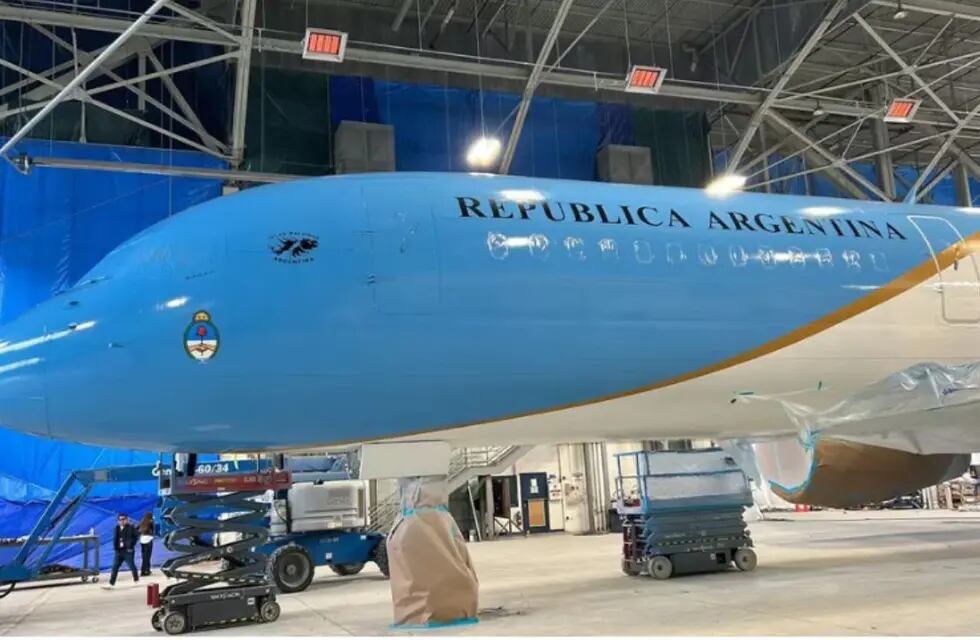 Las primeras fotos del nuevo avión presidencial.